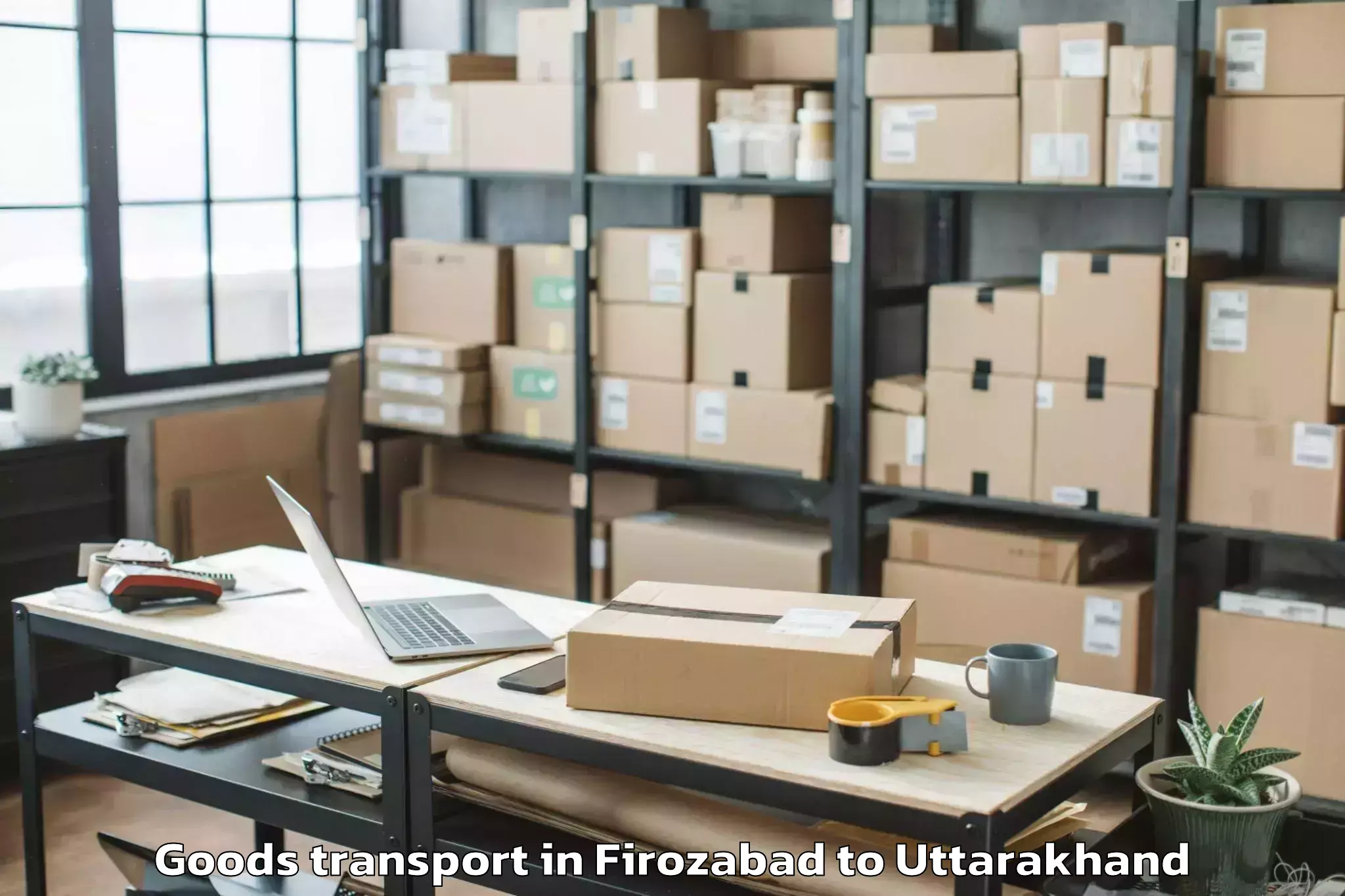 Professional Firozabad to Thalisain Goods Transport